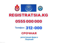 Регистрационное Агентство  "REGISTRATSIA.KG" 0555 000 000