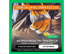 На производство требуются: разнорабочие, грузчики - 1/1