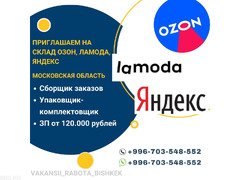 На склад Озон, Яндекс Ламода идет набор сборщиков заказов и упаковщиков-комплектовщиков - 1/1