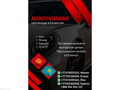 Автострахование при въезде в Казахстан по самым низким и выгодным ценам