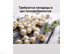 В цех полуфабрикатов требуются лепщицы